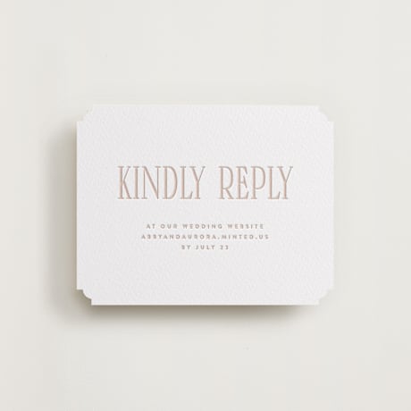 Letterpress RSVP Online Enclosure Cards