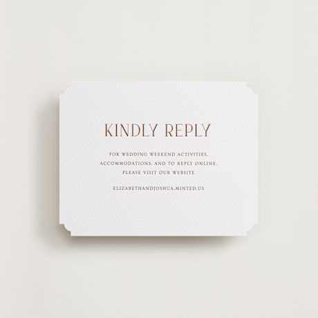 Letterpress RSVP Online Enclosure Cards
