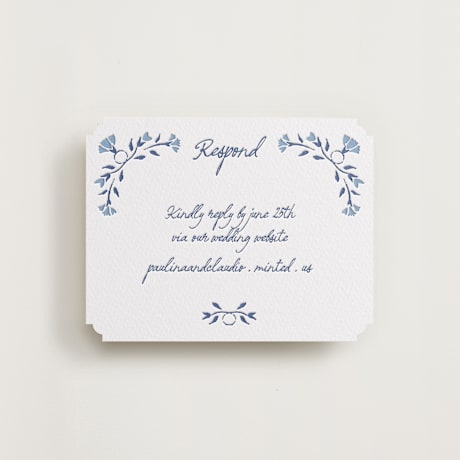 Letterpress RSVP Online Enclosure Cards