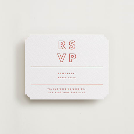 Letterpress RSVP Online Enclosure Cards