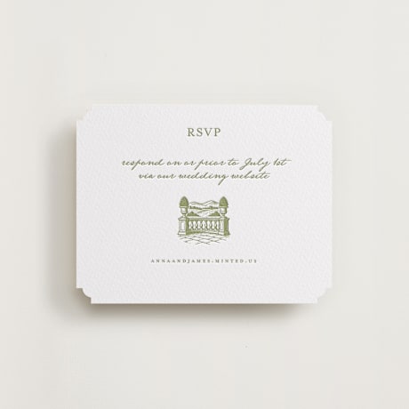 Letterpress RSVP Online Enclosure Cards