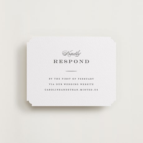 Letterpress RSVP Online Enclosure Cards