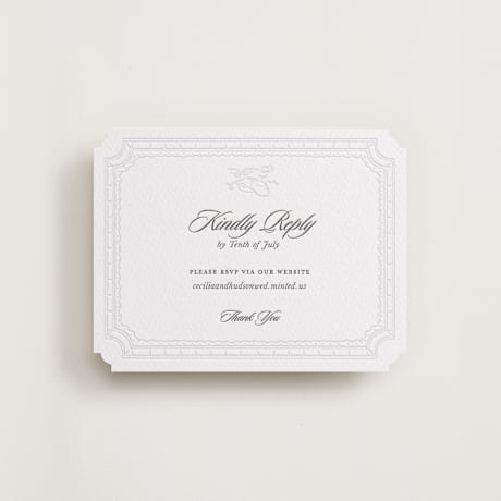 Letterpress RSVP Online Enclosure Cards