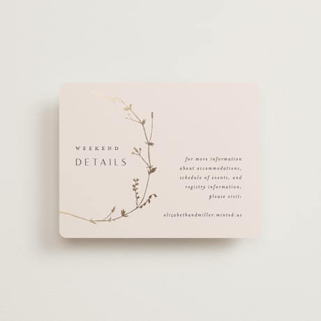 Foil-Pressed Direction Cards