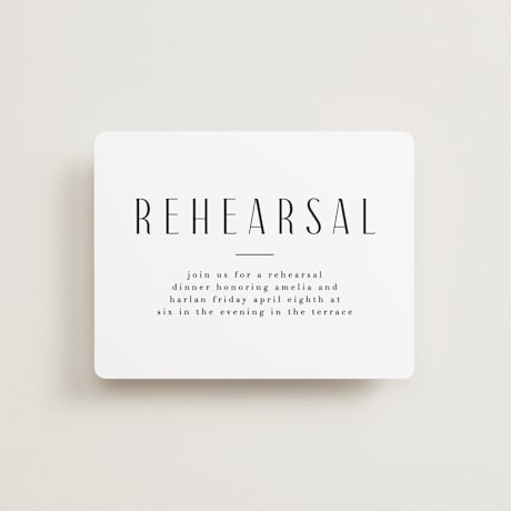 Rehearsal Dinner Cards