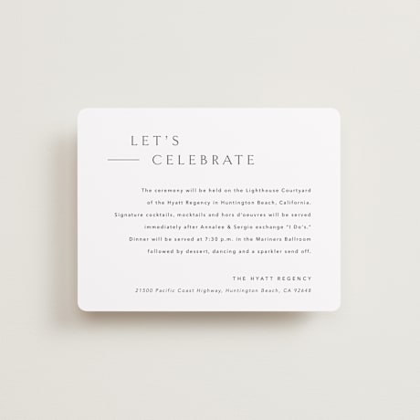 Reception Cards