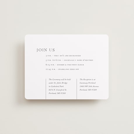 Reception Cards