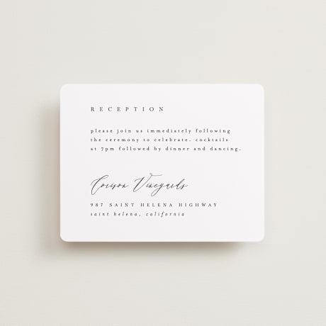 Reception Cards