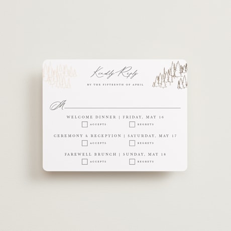 Foil-Pressed Multi-Event RSVP Cards