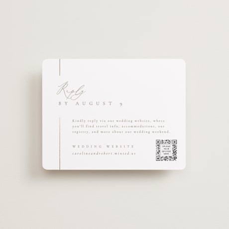 Foil-Pressed RSVP Online Enclosure Cards