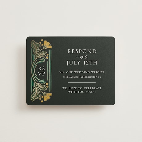 Foil-Pressed RSVP Online Enclosure Cards