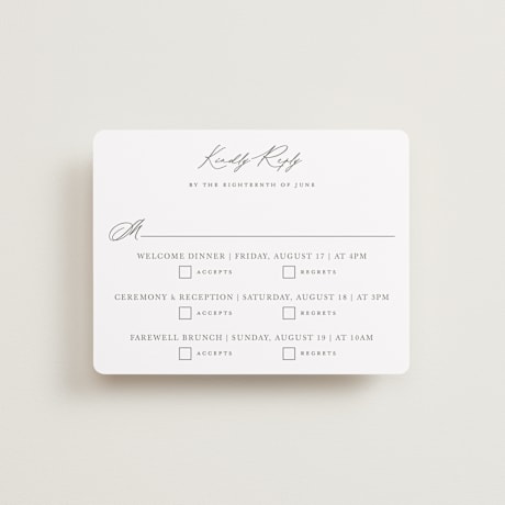 Multi-Event RSVP Cards