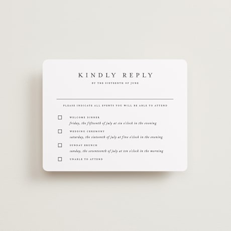 Multi-Event RSVP Cards