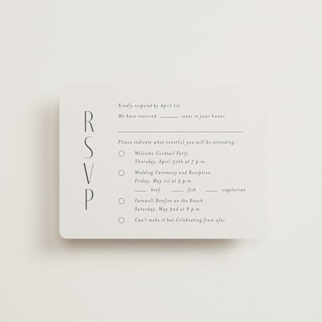 Multi-Event RSVP Cards