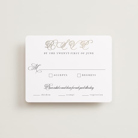 Foil-Pressed RSVP Cards