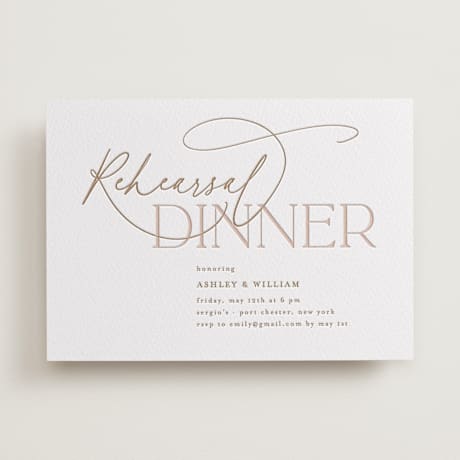 Letterpress Rehearsal Dinner Invitations