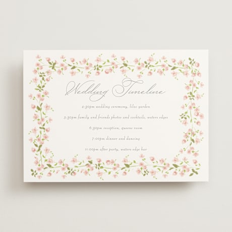 Wedding Weekend Itinerary Cards