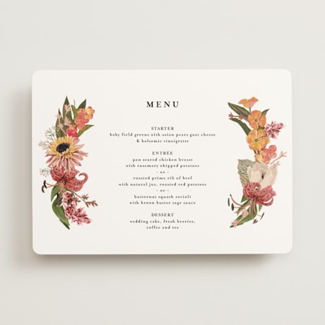 Foil-Pressed Menus