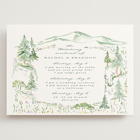 Grand Wedding Weekend Itinerary Cards