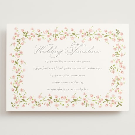 Grand Wedding Weekend Itinerary Cards