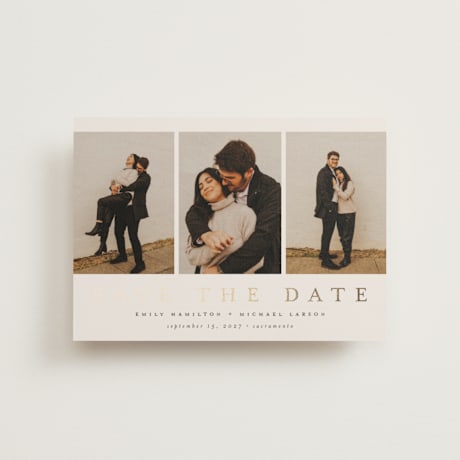 Foil-Pressed Save the Date Postcards