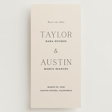 Tall Save the Date Cards