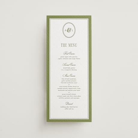 Letterpress Long Menus