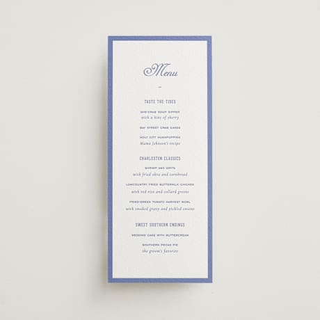 Letterpress Long Menus