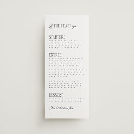 Letterpress Long Menus