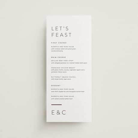 Letterpress Long Menus