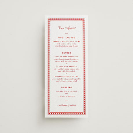 Letterpress Long Menus