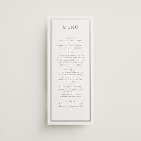 Letterpress Long Menus