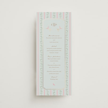 Foil-Pressed Long Menus