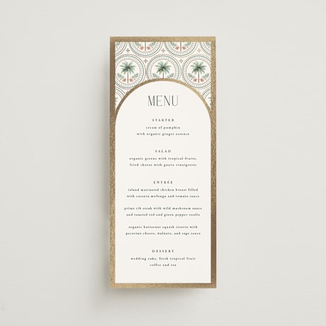 Foil-Pressed Long Menus