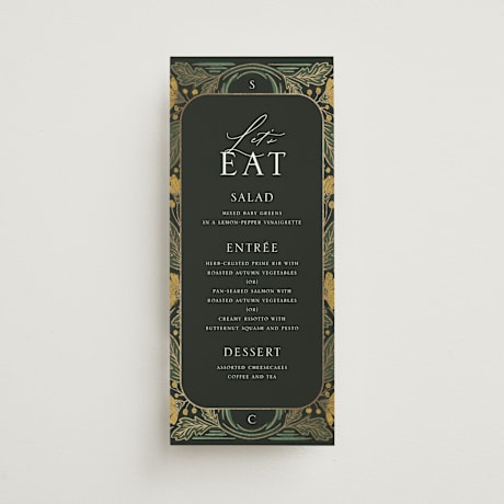Foil-Pressed Long Menus