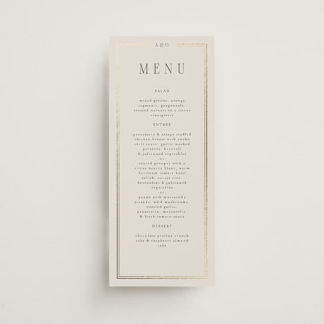 Foil-Pressed Long Menus