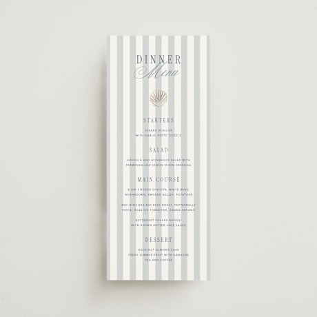 Foil-Pressed Long Menus