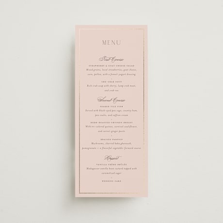 Foil-Pressed Long Menus