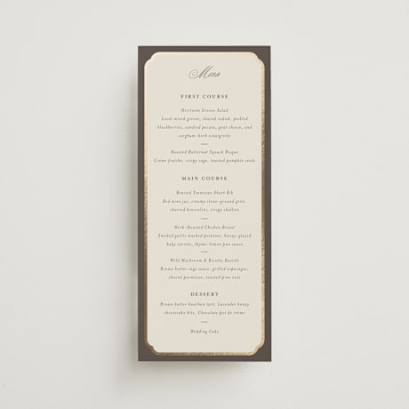 Foil-Pressed Long Menus