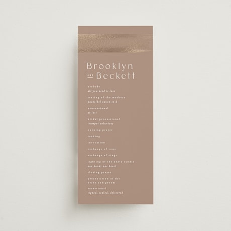 Foil-Pressed Wedding Programs