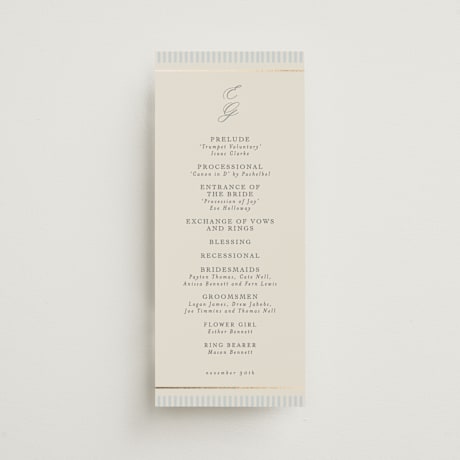Foil-Pressed Wedding Programs