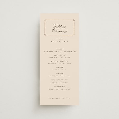 Foil-Pressed Wedding Programs