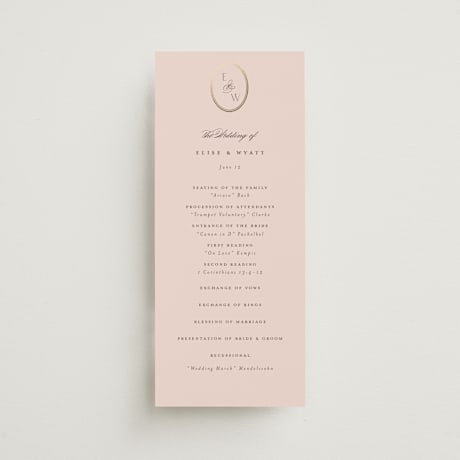 Foil-Pressed Wedding Programs