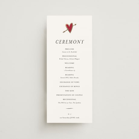 Foil-Pressed Wedding Programs