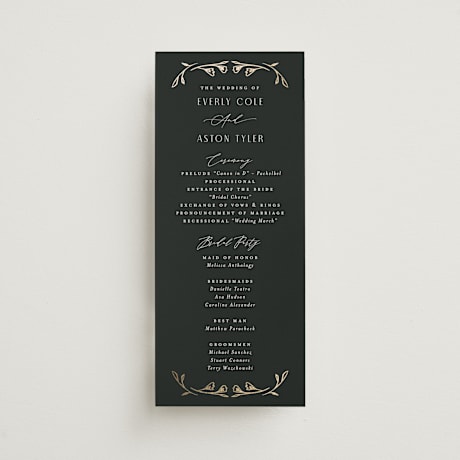 Foil-Pressed Wedding Programs