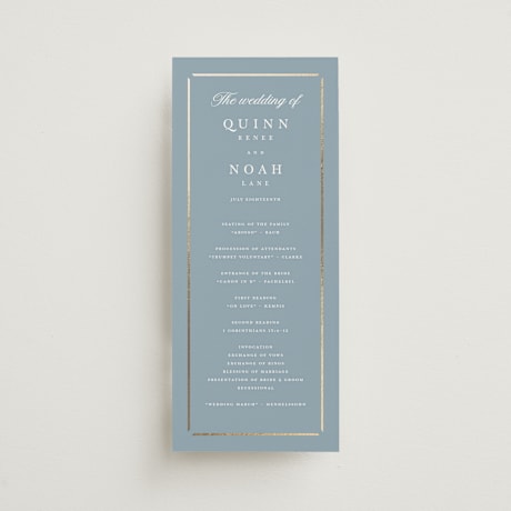 Foil-Pressed Wedding Programs
