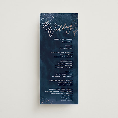 Foil-Pressed Wedding Programs