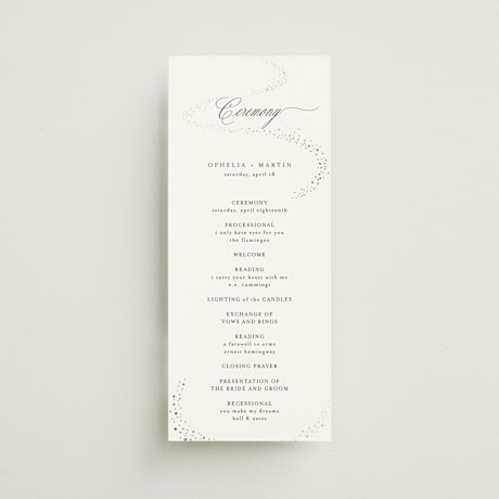 Foil-Pressed Wedding Programs