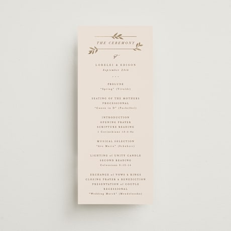 Foil-Pressed Wedding Programs