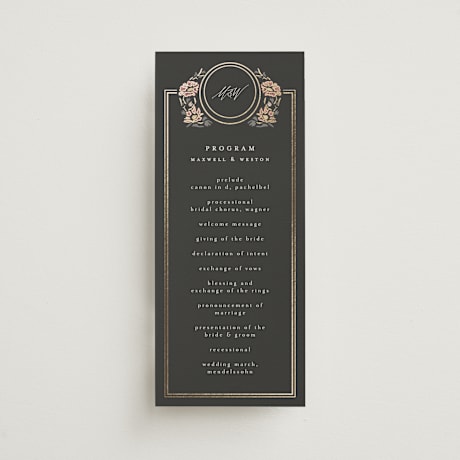 Foil-Pressed Wedding Programs
